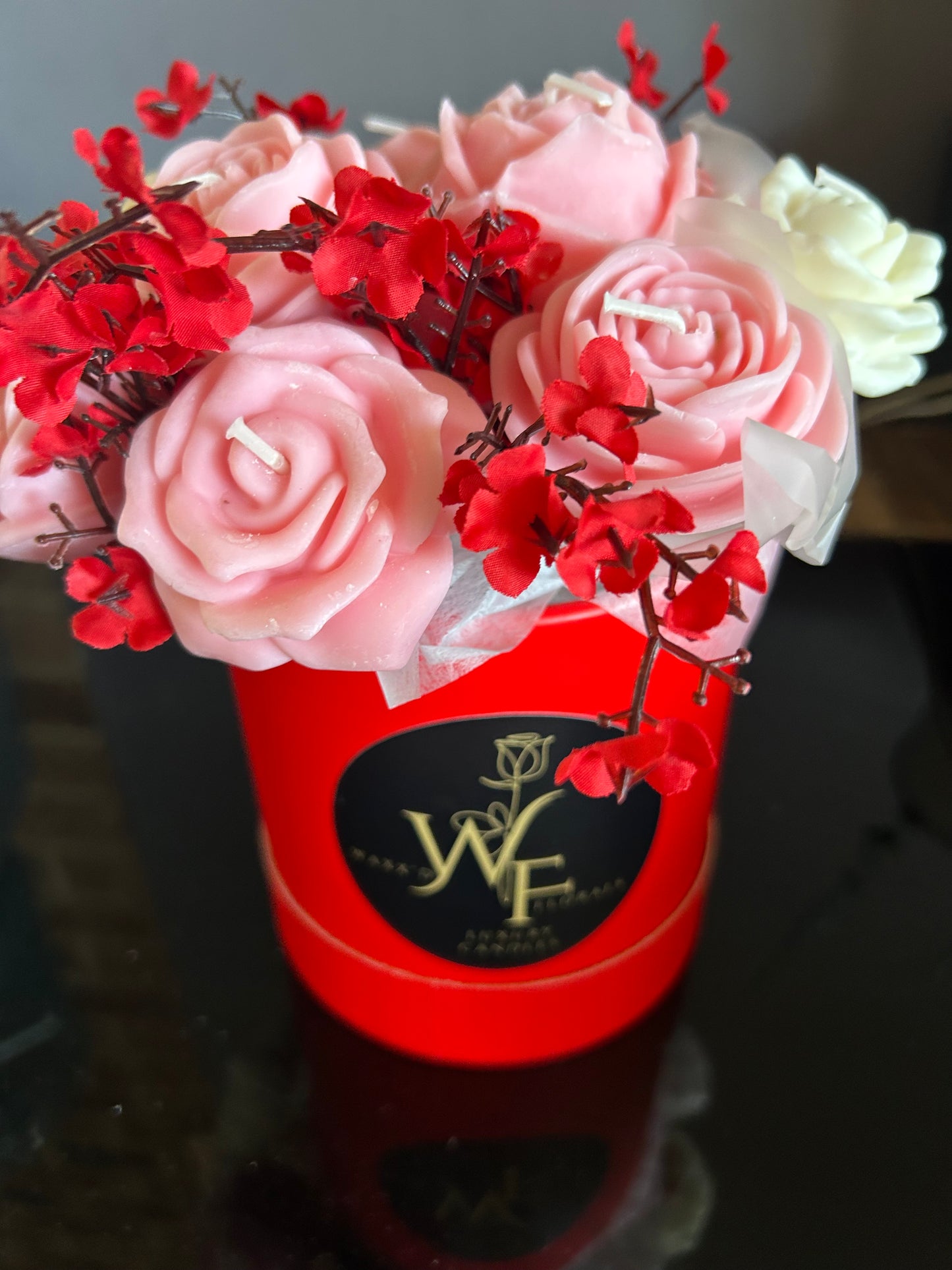 Pink Apple & Vanilla Frost - Scented Wax Bouquet